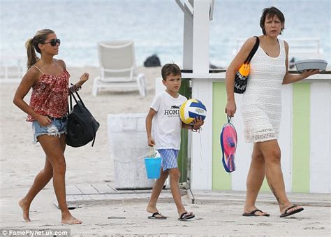 Sylvie Van Der Vaart Shows Off Bronzed Body In Monochrome Bikini Daily Mail Online