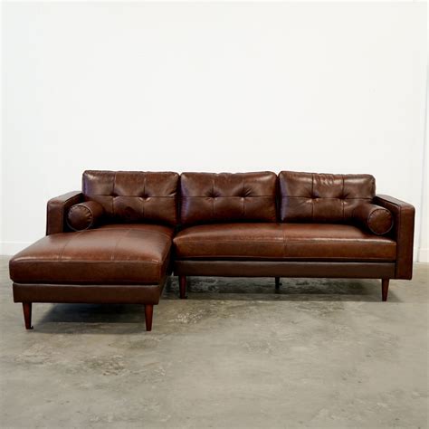 Brown Leather Sectional Sofa | Cabinets Matttroy