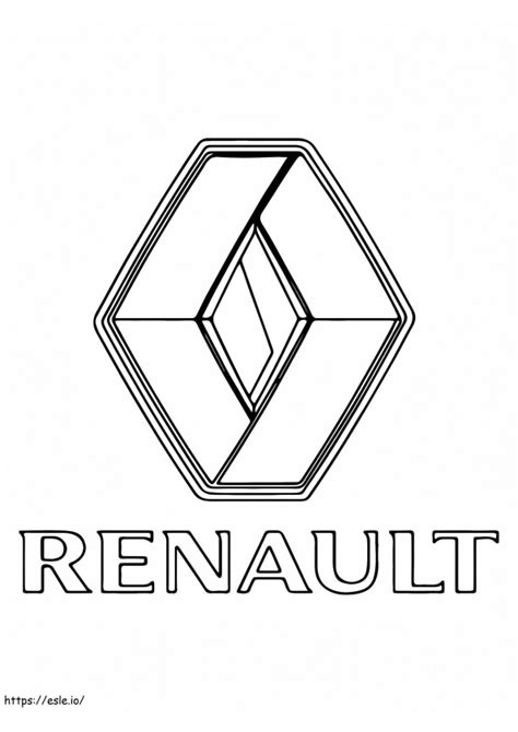 Renault Car Logo Coloring Page