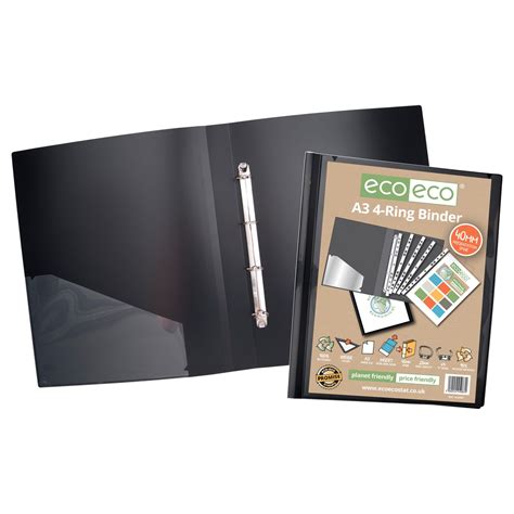 Eco Eco Recycled Presentation 4 Ring Binder A3