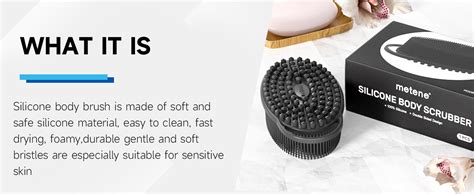 Metene Silicone Body Scrubber Exfoliating Body Scrubber For Use In