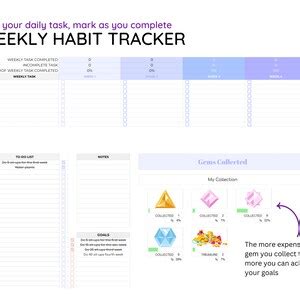 Habit Tracker Google Sheets Habit Tracker Spreadsheet Goal Planner