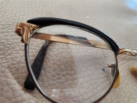 Vintage Gaspari Gold K Gf Eyeglasses Pink Gem