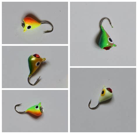 Pcs Camping Ice Fishing Jigs Tungsten Jig Glow Winter Jigging Color