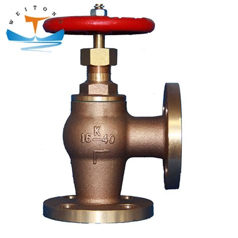 Jis F F Marine Bronze Angle Type Screw Down Globe Valve Stop