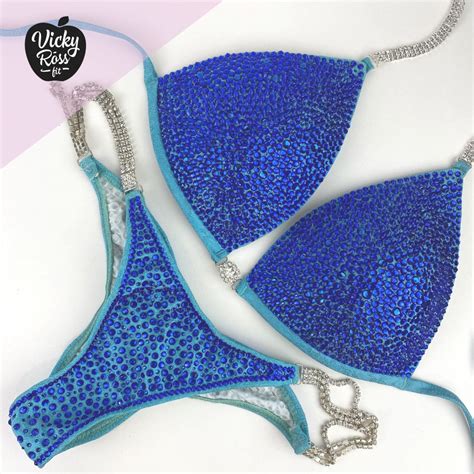Tiffany Blue Sapphire Bikini Competition NPC Bikini Vicky Ross Fit