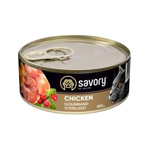 Вологий корм для стерилізованих котів Savory з куркою 0.1 кг от ...