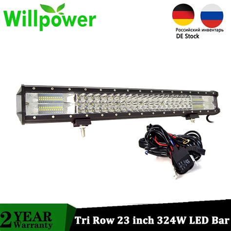 Willpower Barra De Luz Led De Trabajo Para Todoterreno Pulgadas