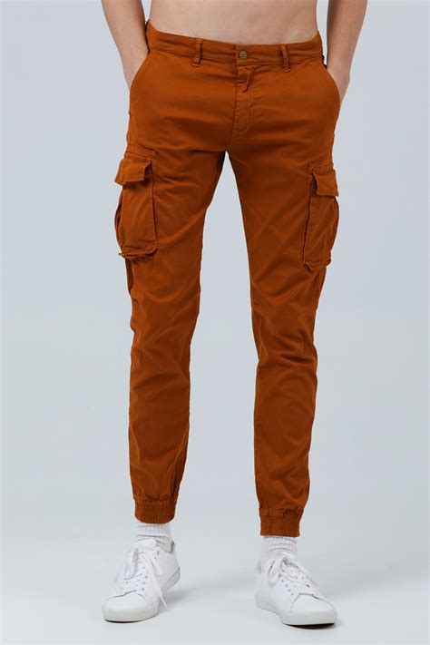 Cuffed Cargo Trousers In Orange Aristoteli Bitsiani