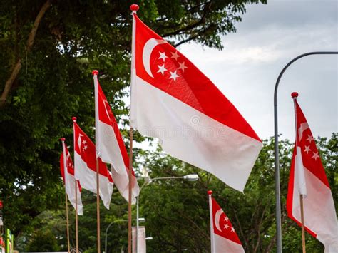 singapore  jul    close   singapore national flags
