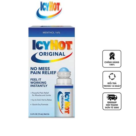 Dầu xoa bóp dạng lăn Icy Hot Original No Mess Pain Relief Chiaki vn