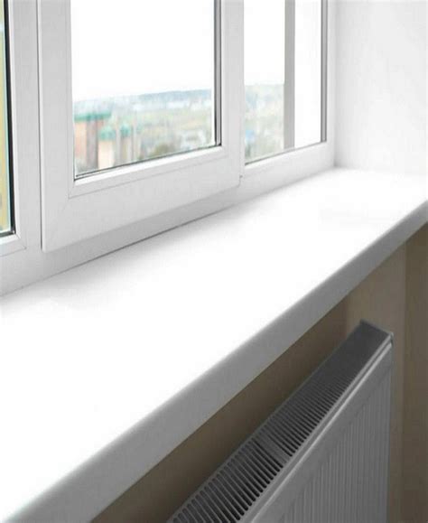 Подоконник ПВХ белый матовый пластиковый 100 х 1100 мм + Заглушка для ...