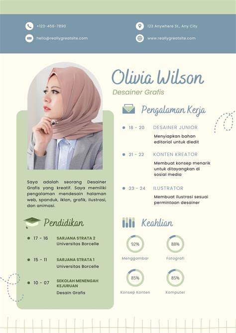 membuat daftar riwayat hidup  melamar kerja canva