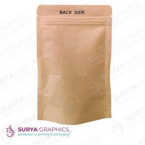 Kraft Paper Stand Up Pouch With Window At Rs 250piece Coimbatore Id 23478633530