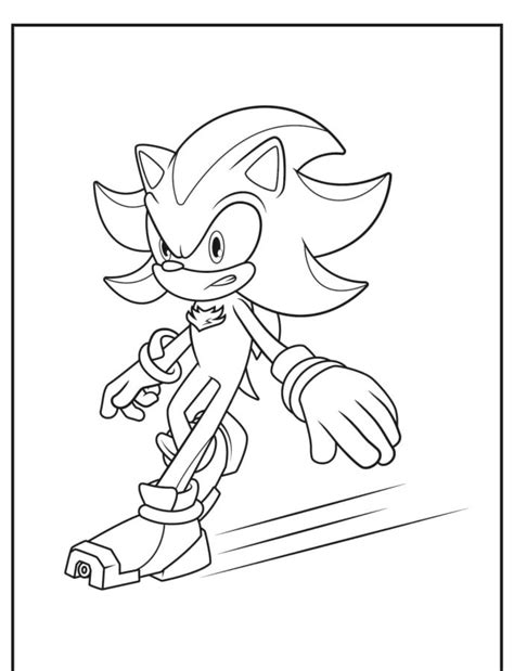 Shadow The Hedgehog With A Gun Coloring Pages