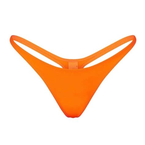 Skims Swim Skims Swim Orange Thong Bikini Bottom Size Small Poshmark