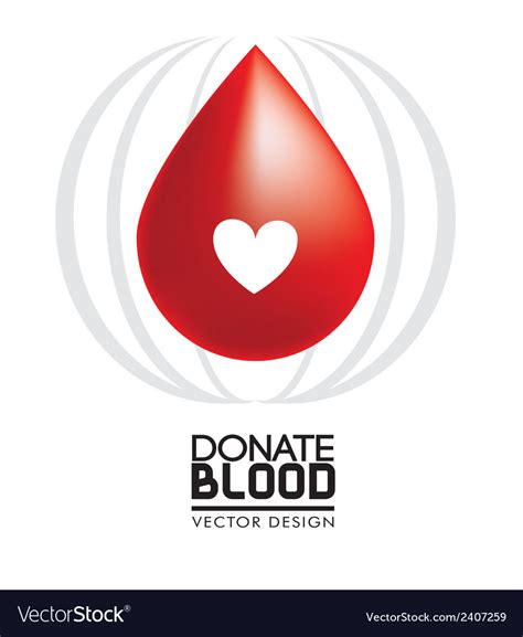 Donate Blood Over White Background Royalty Free Vector Image