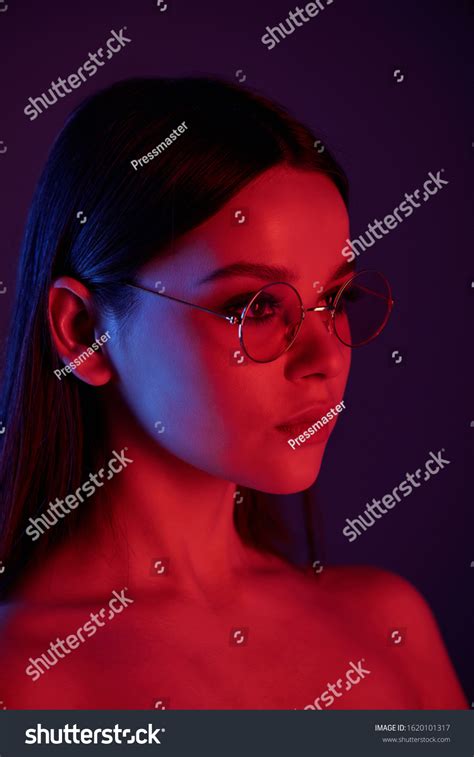 Side View Serious Naked Woman Round Stock Photo Shutterstock