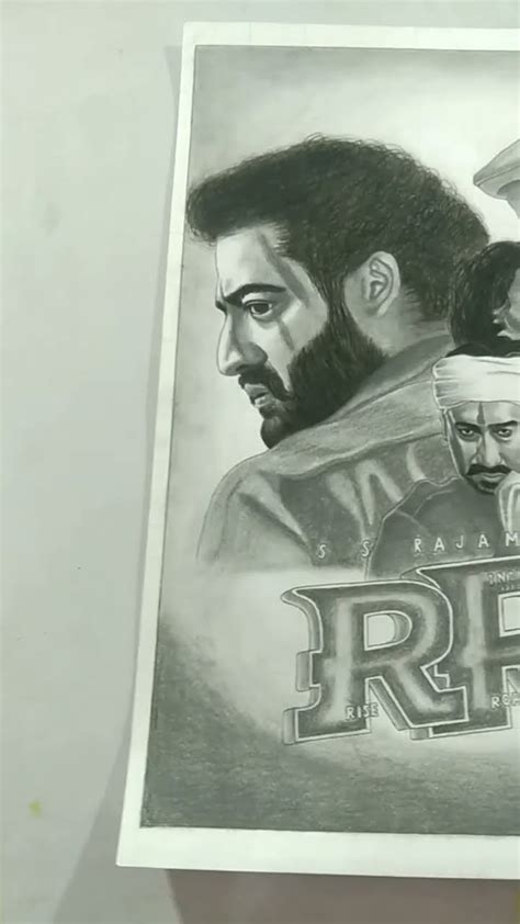 Rrr Movie Poster Drawing Youtubeshorts Rrr Movie Dostisong Youtube