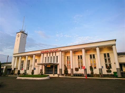 cilacap station  dutch architectural landmark  indonesia editorial