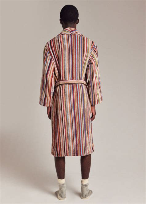 Men S Signature Stripe Cotton Dressing Gown