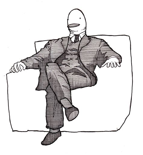 Man Sitting Drawing