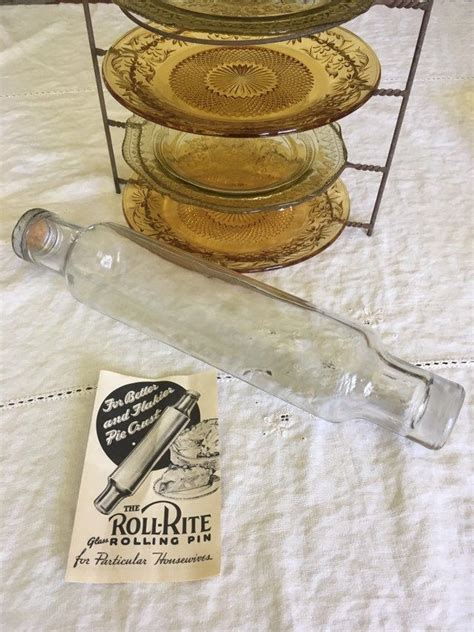 Glass Rolling Pin Pie Rolling Pin Roll Rite Owens Illinois Glass Company Good Housekeeping