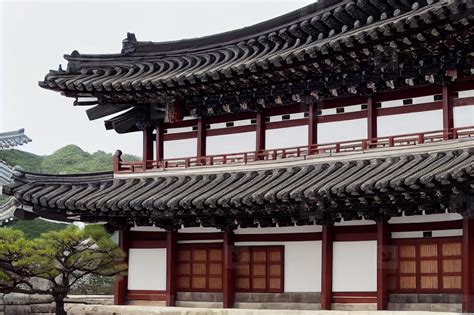 Traditional Korean architecture ancient style, tourist attractio stock ...