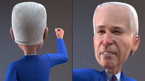 Pose De Pu O Arriba De Joe Biden De Dibujos Animados Modelo D