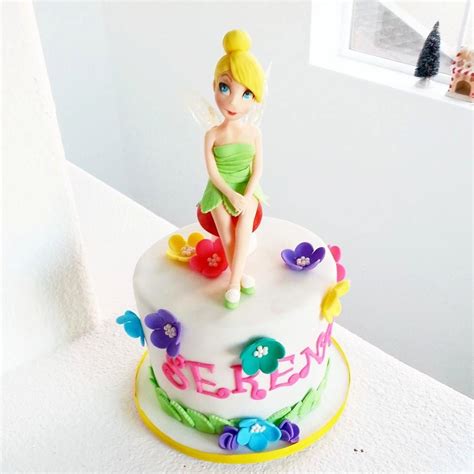 Fondant Fairy Wing Girl Cake Topper Sitting Tinkerbell Inspired Fondant Cake Topper Birthday