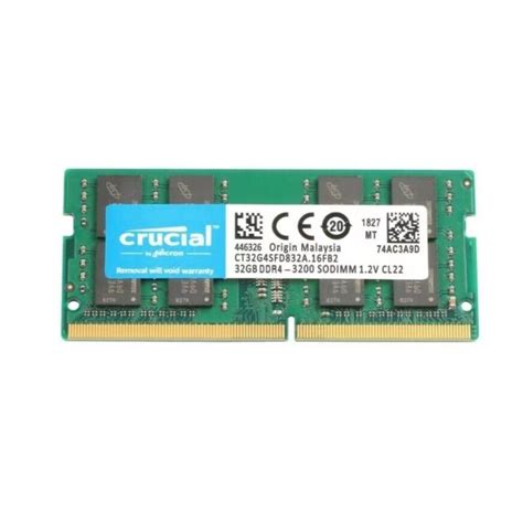 【ハイブラン】 crucial 64GB DDR4 3200 CT2K32G4DFD832A スペック