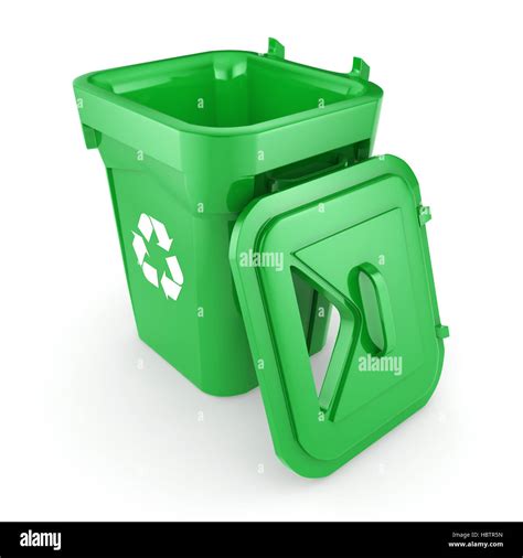 Green Recycling Bin Stock Photo Alamy