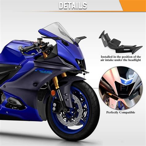 Motorcycle Front Fairing Winglets Replacement For Yamaha Yzf R15 0 2022 L9f6 Ebay