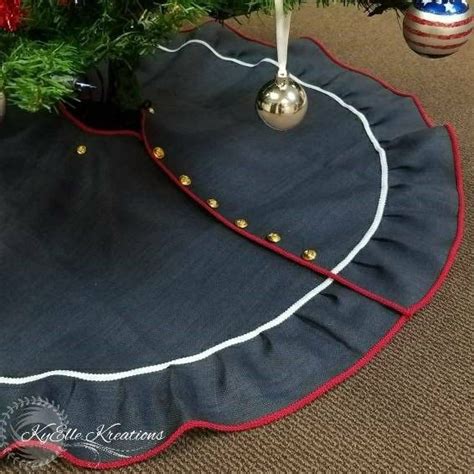 *Now available* Marine Corps Dress Blues Burlap Tree Skirt. Crafted ...