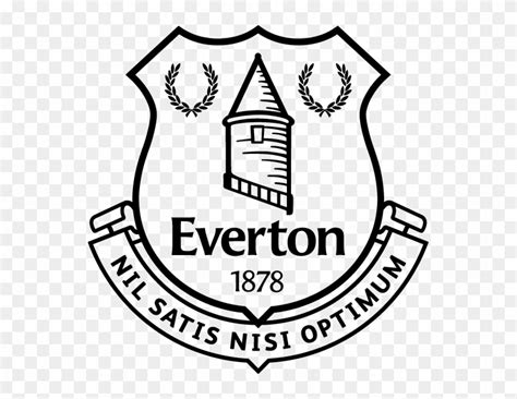 2014 Everton Mono Crest Black Everton Logo White Png Transparent Png