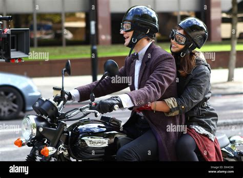 Matt Smith And Jenna Louise Coleman The Cast Of Doctor Who Filming