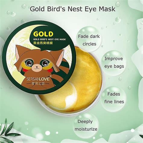 Gold Bird's Nest Eye Mask bleknar Fina linjer Eliminera svullnader ...