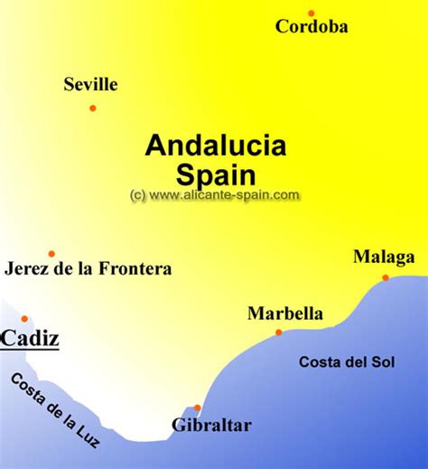 area map  cadiz spain