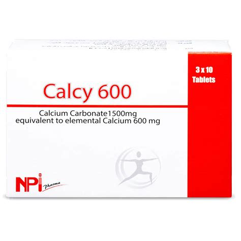 Calcy Calcium 600mg 30 Tablets Nahdi