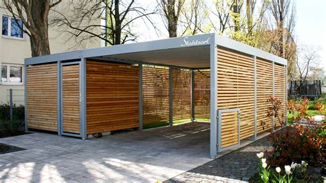 Carport Metall Mit Abstellraum Aus Stahl Holz Stahlzart