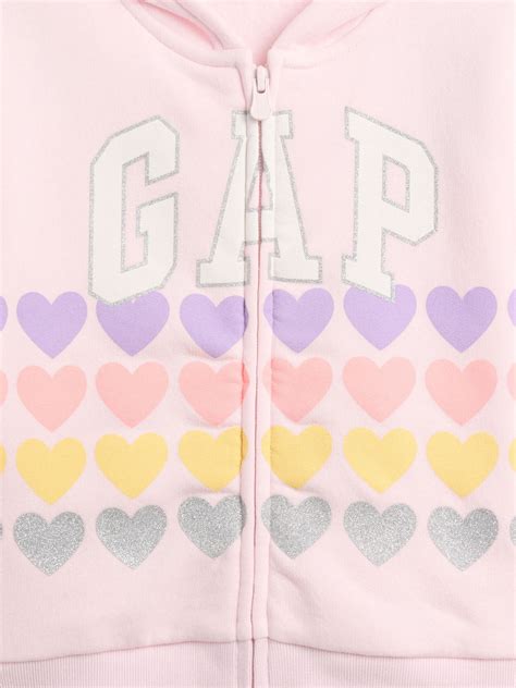 Pink Logo Zip Hoodie | Gap