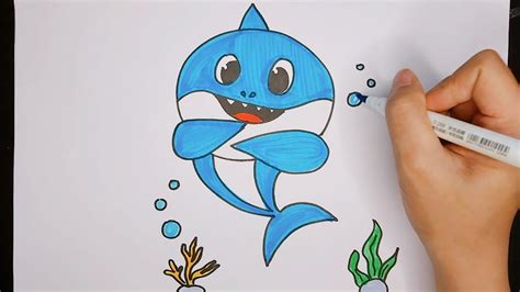 How to draw a Baby Shark Easy - YouTube