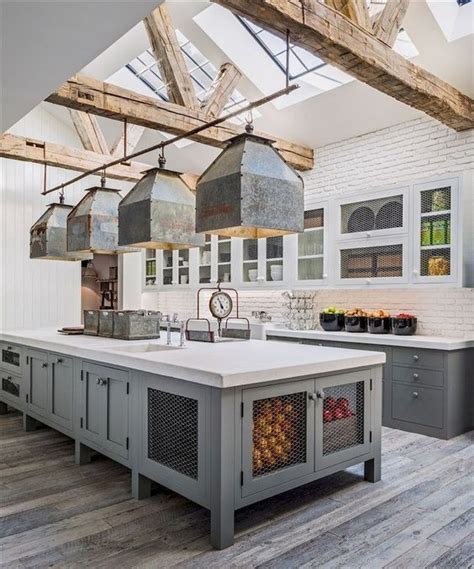 33 Amazing Industrial Kitchen Design Ideas Farmhouse Kitchen Cabinets