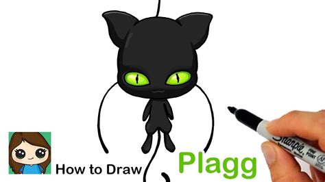 How To Draw Miraculous Ladybug Kwami Plagg Easy Cute Drawings