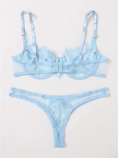 Eyelash Lace Underwire Lingerie Set Artofit