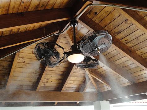 Tri Mist Misting Cooling Celling Fans The Misting Store