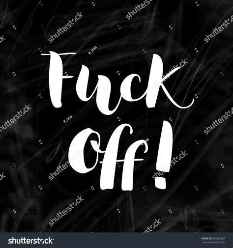 White Vector Lettering Fuck Off On Vector De Stock Libre De Regal As