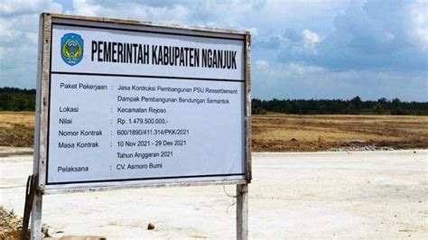 Relokasi Warga Terkena Proyek Bendungan Semantok Nganjuk Mulai Berjalan