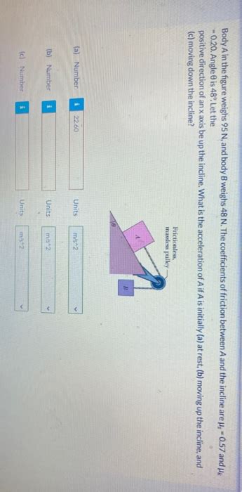 Solved Body A In The Figure Weighs 95 N And Body B Weighs Chegg