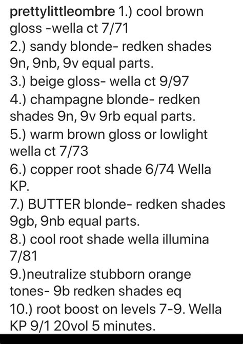 Shades EQ Cheat Sheet Redken Shades Redken Shades Eq Champagne Blonde